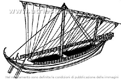 Disegna di nave etrusca
