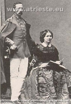 Francesco V d'Austria Este, Duca di Modena, con la moglie Adelgonda di Baviera.