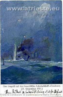 el 21 dicembre 1914 el U 12 silura la corazzata francese &amp;quot;Jean Bart&amp;quot;, e non la gemela &amp;quot;Courbet&amp;quot; , come scrito sula cartolina.